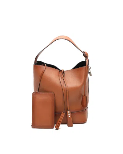 Pre-owned Louis Vuitton Bleu Cuir Nuance Nn 14 Gm Bag In Brown