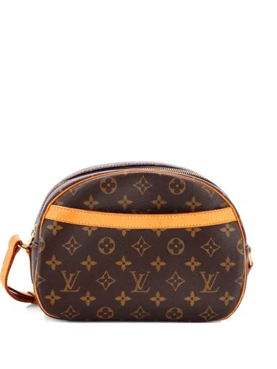 Pre-owned Louis Vuitton Blois Handbag Monogram Canvas Crossbody Bag In Brown