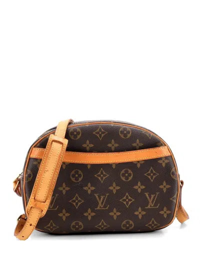 Pre-owned Louis Vuitton Blois Handbag Monogram Canvas Crossbody Bag In Brown