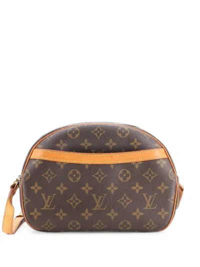 Pre-owned Louis Vuitton Blois Handbag Monogram Canvas Crossbody Bag In Brown