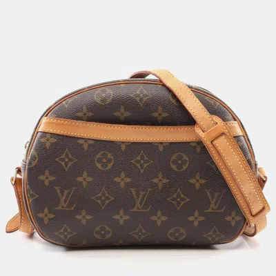 Pre-owned Louis Vuitton Blois Shoulder Crossbody Bag Monogram Leather Brown