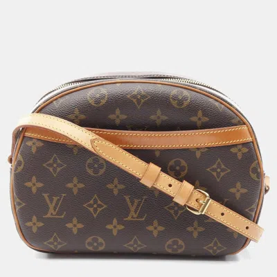 Pre-owned Louis Vuitton Blois Shoulder Crossbody Bag Monogram Leather Brown