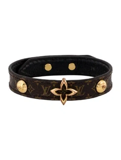 Pre-owned Louis Vuitton Blooming Bracelet, 6" In Brown