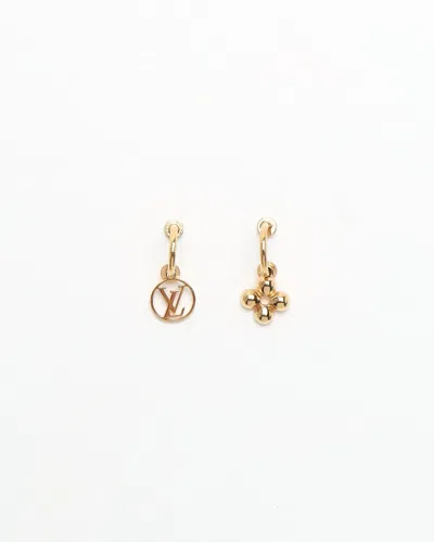 Pre-owned Louis Vuitton Blooming Hoop Earrings In Gold
