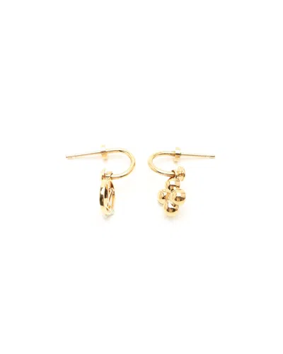 Pre-owned Louis Vuitton Blooming Hoop Earrings In Gold