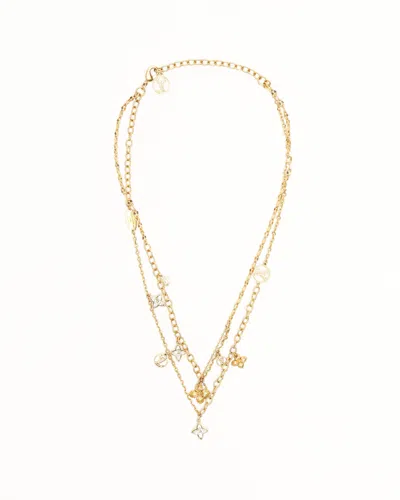 Pre-owned Louis Vuitton Blooming Necklace In Gold