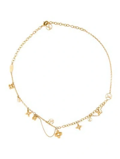 Pre-owned Louis Vuitton Blooming Supple Charm Necklace, 17.25" In Multi