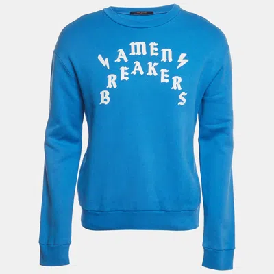 Pre-owned Louis Vuitton Blue Amen Breakers Graphic Knit Sweatshirt S