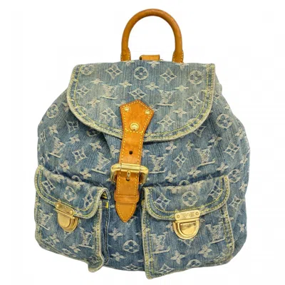 Pre-owned Louis Vuitton Blue Backpack ()