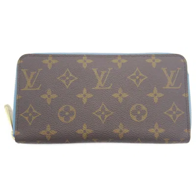 Pre-owned Louis Vuitton Blue Blue Jean Monogram Monogram Canvas Long Wallet (bi-fold) ()