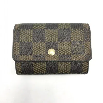 Pre-owned Louis Vuitton Blue Brown Damier Canvas Damier Canvas Bill Wallet (bi-fold) ()