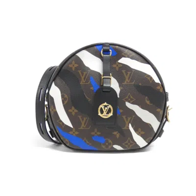 Pre-owned Louis Vuitton Blue Brown Marron Multi-color Coated Canvas Shoulder Bag ()