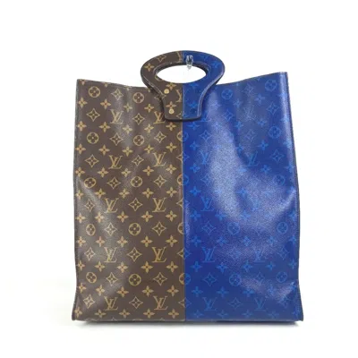 Pre-owned Louis Vuitton Blue Brown Monogram Monogram Handbag Tote Bag ()