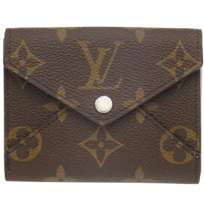 Pre-owned Louis Vuitton Blue Brown Monogram Monogram Leather Wallet (tri-fold) () In Multi