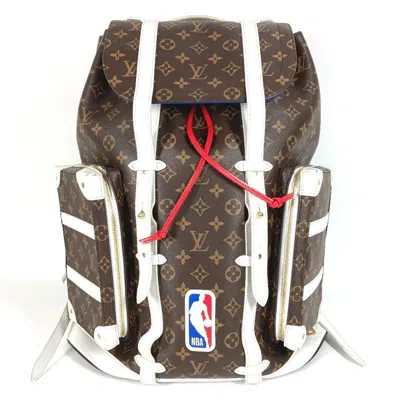 Pre-owned Louis Vuitton Blue Brown Monogram White Monogram Backpack ()