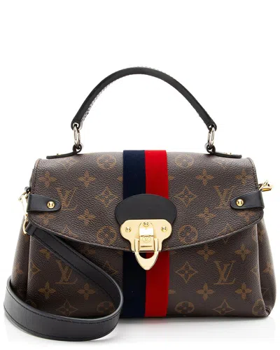 Pre-owned Louis Vuitton Blue, Brown, Red Coated Canvas, Leather, Tuffetage Georges Bb  (authentic Pre-loved)