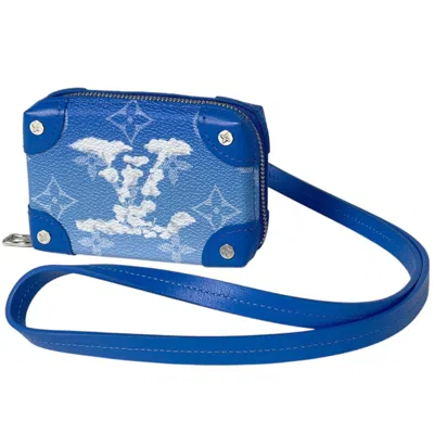Pre-owned Louis Vuitton Blue Canvas Leather Coin Purse/coin Case ()