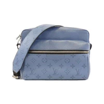 Pre-owned Louis Vuitton Blue Coated Canvas Leather Shoulder Bag ()