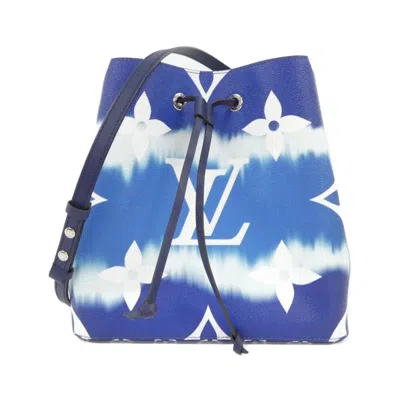 Pre-owned Louis Vuitton Blue Coated Canvas Shoulder Bag ()