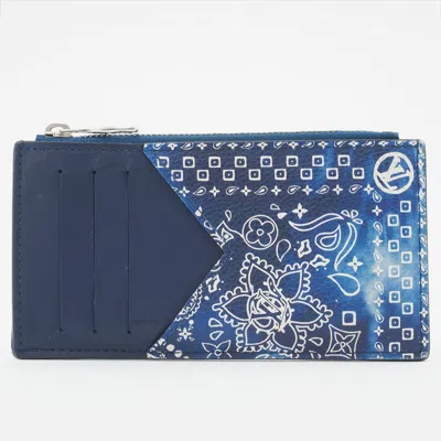 Pre-owned Louis Vuitton Blue Coin Purse/coin Case ()