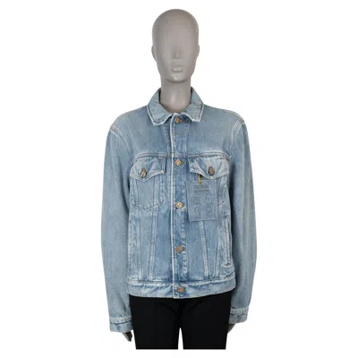Pre-owned Louis Vuitton Blue Cotton 2020 Staples Edition Dna Denim Jacket 50