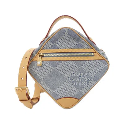 Pre-owned Louis Vuitton Blue Cotton Canvas Shoulder Bag ()