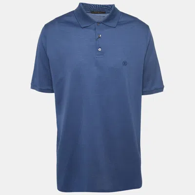 Pre-owned Louis Vuitton Blue Cotton Pique Polo T-shirt 4xl