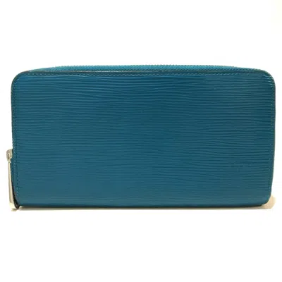 Pre-owned Louis Vuitton Blue Cyan Epi Leather Coin Purse/coin Case () In Blue, Cyan