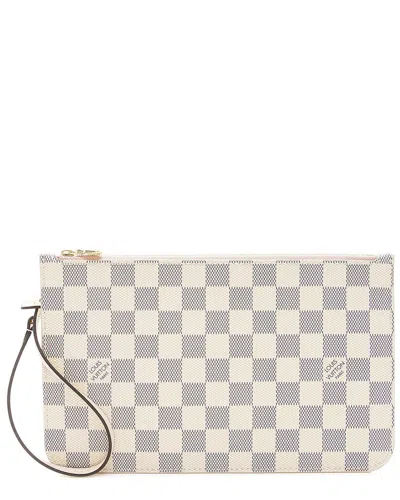 Pre-owned Louis Vuitton Blue Damier Azur Braided Neverfull Mm Nm Pochette (authentic  Pre-loved)