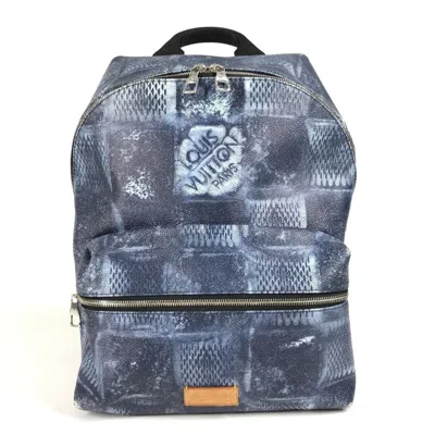 Pre-owned Louis Vuitton Blue Damier Canvas Canvas Backpack Handbag ()