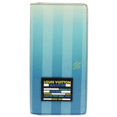 Pre-owned Louis Vuitton Blue Damier Canvas Long Wallet (bi-fold) ()