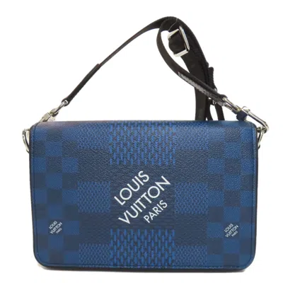 Pre-owned Louis Vuitton Blue Damier Canvas Shoulder Bag ()