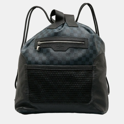 Pre-owned Louis Vuitton Blue Damier Cobalt Matchpoint Hybrid Backpack