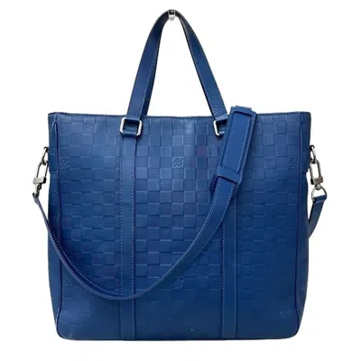 Pre-owned Louis Vuitton Blue Damier Infini Shoulder Bag Tote Bag ()