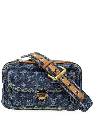 Pre-owned Louis Vuitton Blue Denim Bum Bag (authentic Pre-loved)