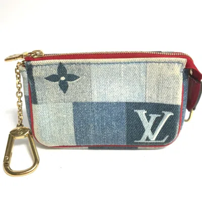 Pre-owned Louis Vuitton Blue Denim Coin Purse/coin Case ()
