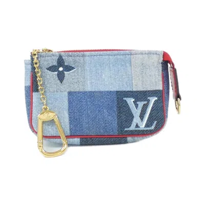 Pre-owned Louis Vuitton Blue Denim Coin Purse/coin Case ()
