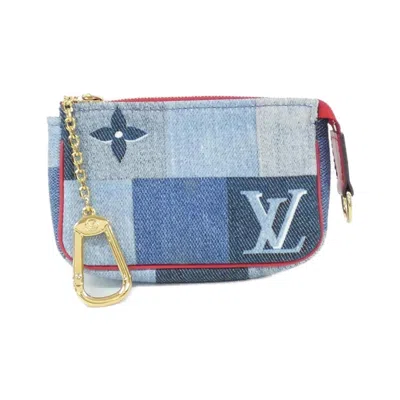 Pre-owned Louis Vuitton Blue Denim Coin Purse/coin Case ()