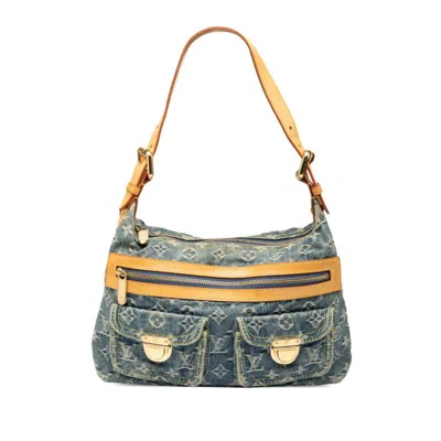 Pre-owned Louis Vuitton Blue Denim Leather Handbag Shoulder Bag ()