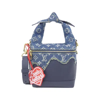 Pre-owned Louis Vuitton Blue Denim Leather Shoulder Bag ()