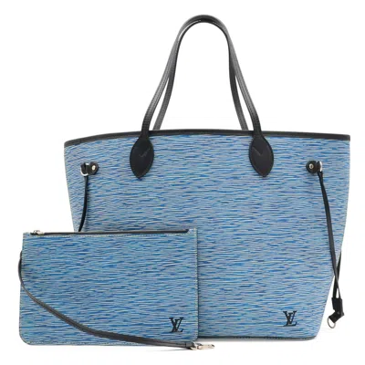 Pre-owned Louis Vuitton Blue Denim Pouch Shoulder Bag Tote Bag ()