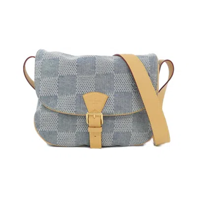 Pre-owned Louis Vuitton Blue Denim Shoulder Bag ()