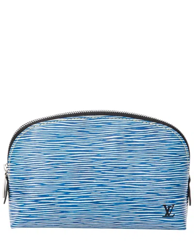 Louis Vuitton Blue Epi Cosmetic Pouch