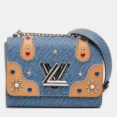 Pre-owned Louis Vuitton Blue Epi Denim Studded Twist Mm