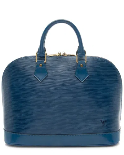 Pre-owned Louis Vuitton Blue Epi Leather Alma Pm (authentic Pre-loved)
