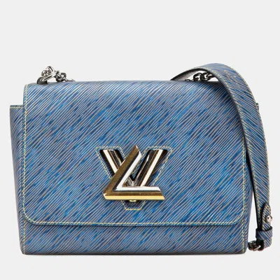 Pre-owned Louis Vuitton Blue Epi Denim Twist Mm