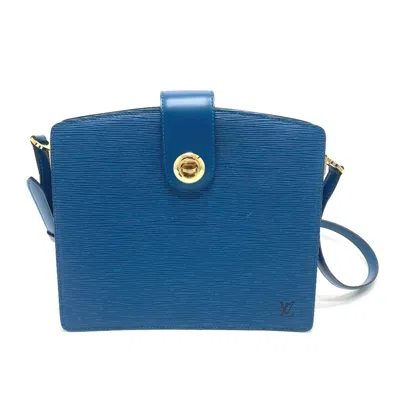 Pre-owned Louis Vuitton Blue Epi Leather Pochette Shoulder Bag ()