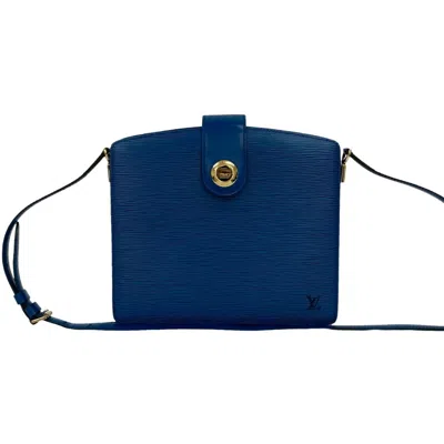 Pre-owned Louis Vuitton Blue Epi Leather Pochette Shoulder Bag ()