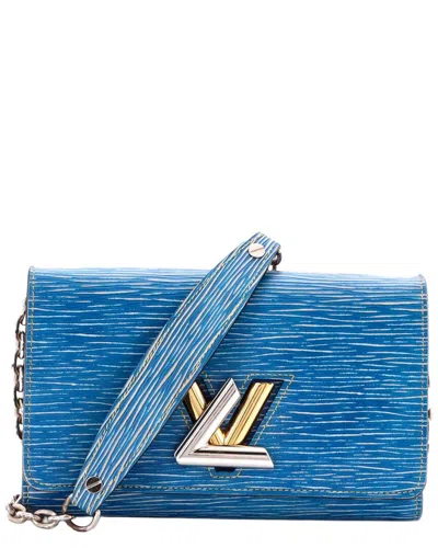 Louis Vuitton Blue Epi Leather Twist Chain Wallet (authentic Pre-loved)