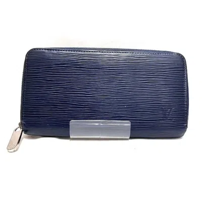 Pre-owned Louis Vuitton Blue Epi Leather Wallet (bi-fold) ()